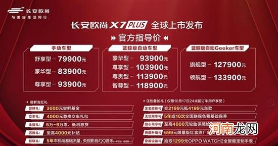 长安欧尚X7 PLUS正式上市 7.99-13.39万元