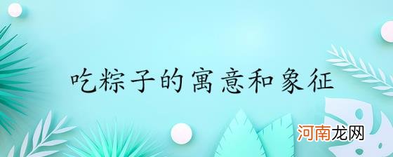 吃粽子的寓意和象征优质