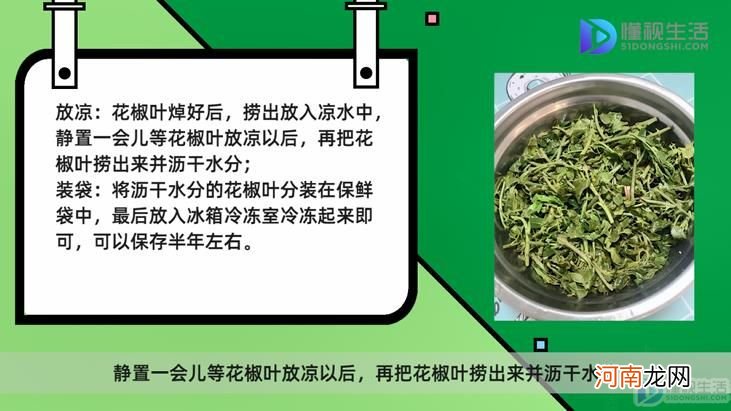 花椒叶可以冷冻保存吗