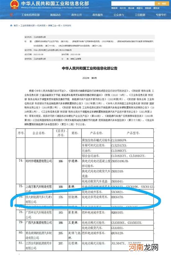 恒大恒驰5通过工信部新车一个月公示期