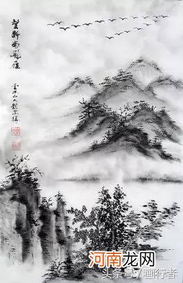 水墨画山水画绘画入门技法步骤图文详解