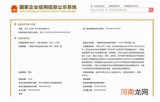 宝马中国公司商用奥林匹克标志被罚5万