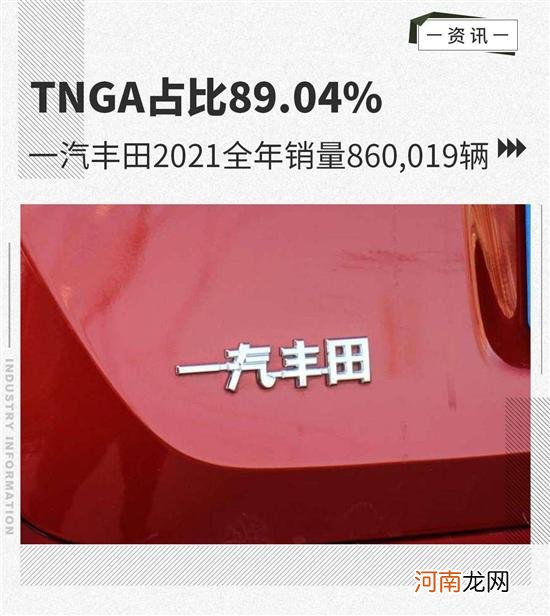 同比增8% 一汽丰田2021年累计销量860019辆