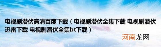 电视剧潜伏全集下载电视剧潜伏迅雷下载电视剧潜伏全集bt下载 电视剧潜伏高清百度下载