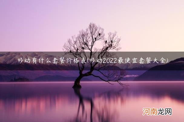 移动2022最便宜套餐大全 移动有什么套餐价格表