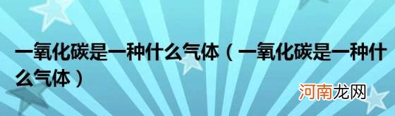 一氧化碳是一种什么气体 一氧化碳是一种什么气体