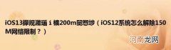 iOS12系统怎么解除150M网络限制？ iOS13鑻规灉瑙ｉ櫎200m闄愬埗