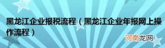黑龙江企业年报网上操作流程 黑龙江企业报税流程