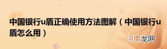 中国银行u盾怎么用 中国银行u盾正确使用方法图解