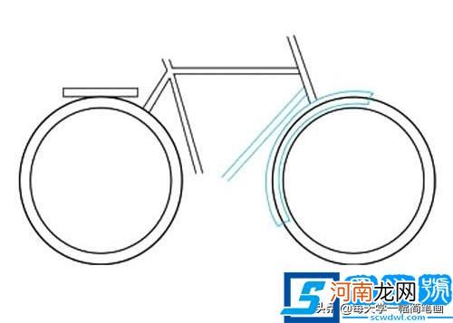 自行车简笔画步骤图解教程 自行车简笔画