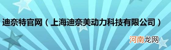 上海迪奈美动力科技有限公司 迪奈特官网