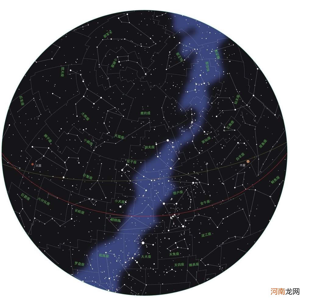 冬季星空星座图 冬季星座图片星空图