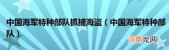 中国海军特种部队 中国海军特种部队抓捕海盗