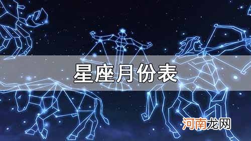 星座表十二星座月份表 十二星座的月份表百度