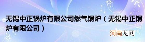 无锡中正锅炉有限公司 无锡中正锅炉有限公司燃气锅炉