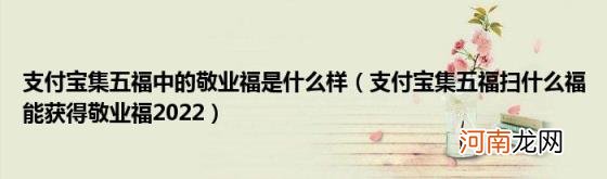 支付宝集五福扫什么福能获得敬业福2022 支付宝集五福中的敬业福是什么样