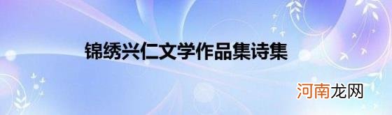 锦绣兴仁文学作品集诗集