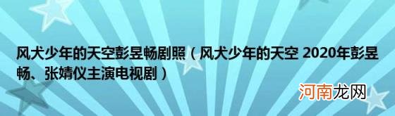 风犬少年的天空2020年彭昱畅、张婧仪主演电视剧 风犬少年的天空彭昱畅剧照