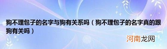 狗不理包子的名字真的跟狗有关吗 狗不理包子的名字与狗有关系吗