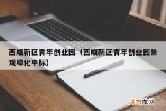 西咸新区青年创业园景观绿化中标 西咸新区青年创业园