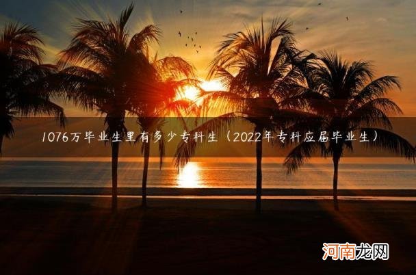 2022年专科应届毕业生 1076万毕业生里有多少专科生