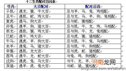 属相星座配对查询表 属相星座配对查询表表