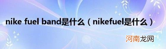 nikefuel是什么 nikefuelband是什么