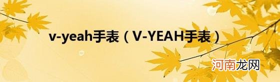 V-YEAH手表 v-yeah手表