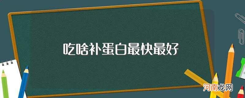 什么食物可以补充蛋白 吃啥补蛋白最快最好