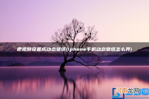 iphone手机动态壁纸怎么弄 把视频设置成动态壁纸