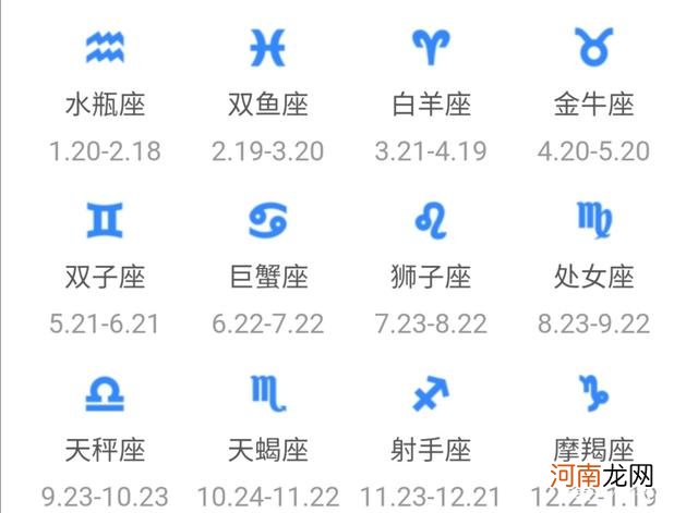 12星座的阴历月份表 十二星座的阴历月份表