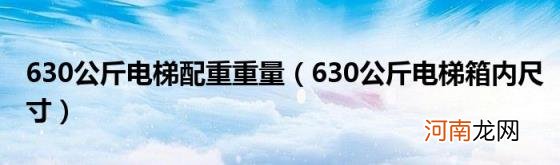 630公斤电梯箱内尺寸 630公斤电梯配重重量