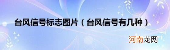 台风信号有几种 台风信号标志图片