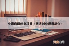 网店创业项目简介 中国店网创业项目
