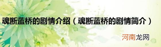 魂断蓝桥的剧情简介 魂断蓝桥的剧情介绍