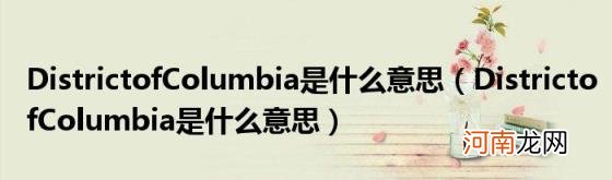 DistrictofColumbia是什么意思 DistrictofColumbia是什么意思