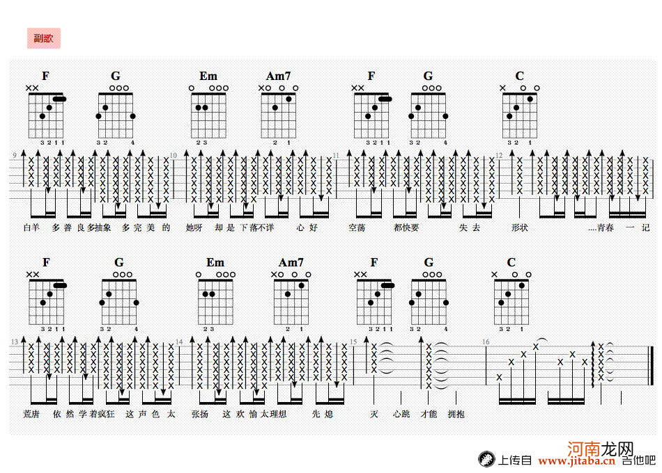 白羊吉他 白羊吉他谱原版泛音