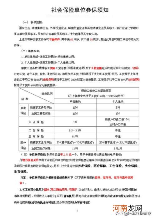 单位给员工缴纳社保流程 公司每月缴纳社保流程