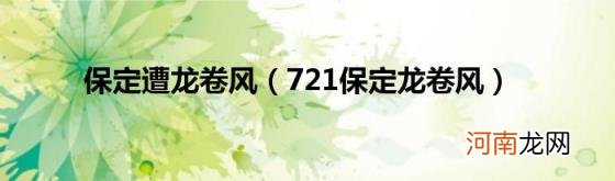 721保定龙卷风 保定遭龙卷风