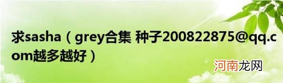 grey合集[email protected] 求sasha