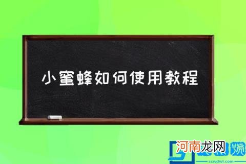 小蜜蜂如何使用教程,小蜜蜂第一次使用怎么配对？