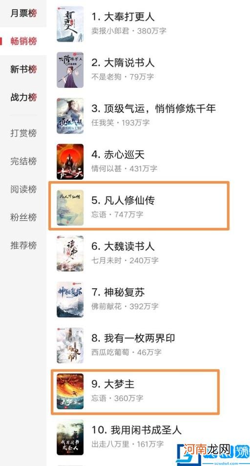 最好看的修真小说前十名凡人修仙传