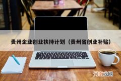 贵州省创业补贴 贵州企业创业扶持计划