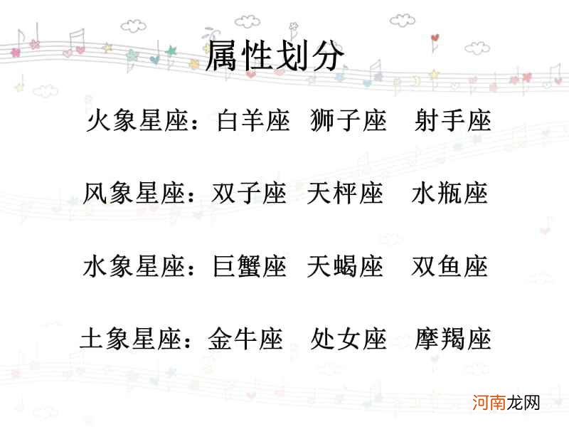 星座表十二星座表的性格心理 十二星座性格分析表