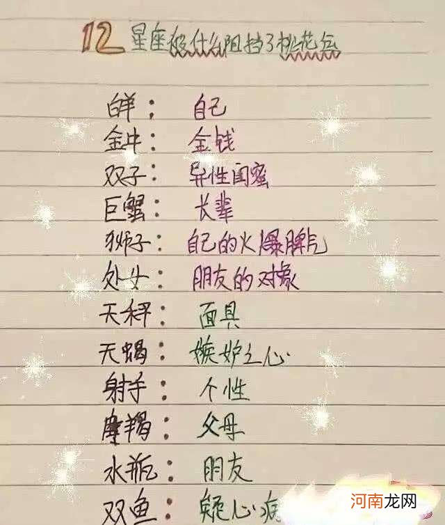 十二星座名称的来历是什么 十二星座由来