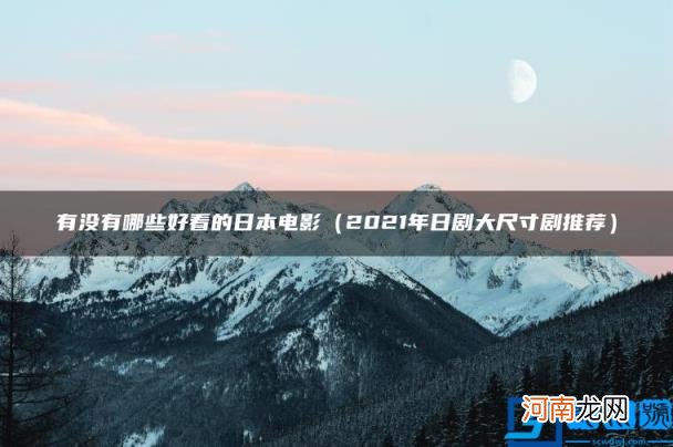 2021年日剧大尺寸剧推荐 有没有哪些好看的日本电影
