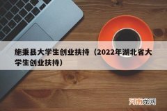 2022年湖北省大学生创业扶持 施秉县大学生创业扶持