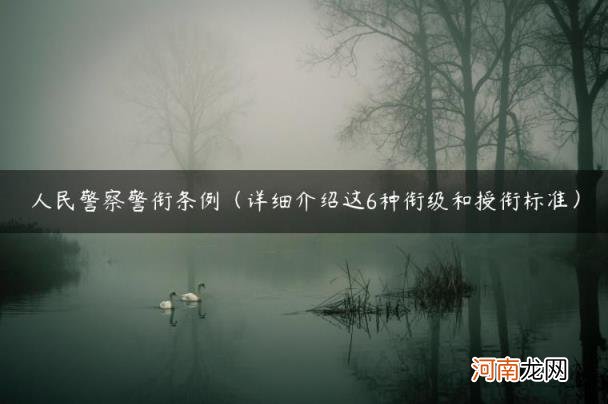 详细介绍这6种衔级和授衔标准 人民警察警衔条例