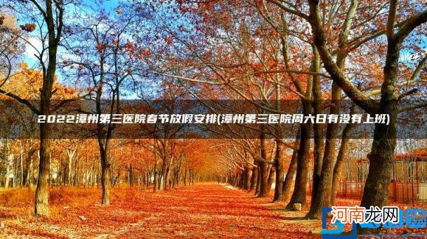 2022漳州第三医院春节放假安排 漳州第三医院周六日有没有上班