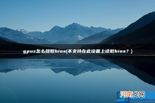 gpuz怎么提取bios 不支持在此设备上读取bios？